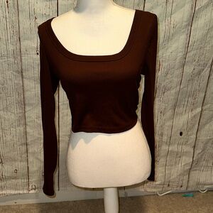 SHEIN long sleeve cropped top